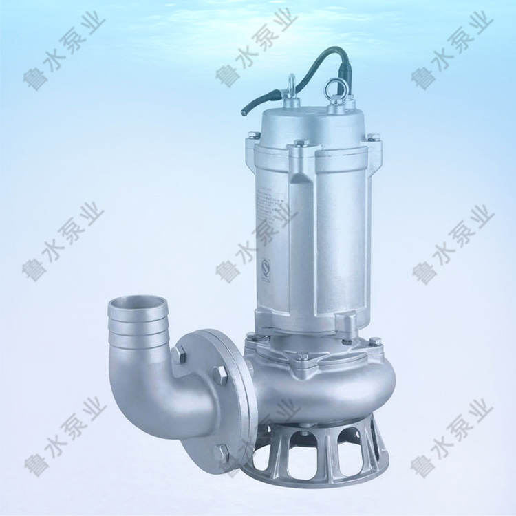 WQP型不(bú)鏽鋼無堵塞潛水(shuǐ)泵